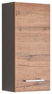 ZÁVESNÁ SKRINKA, dub wotan, grafitová, 30/64/20 cm Held - Kúpeľňové skrinky, Online Only