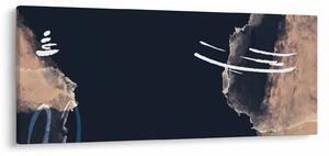 Obraz - Tmavomodrá abstrakcia (120x50 cm)