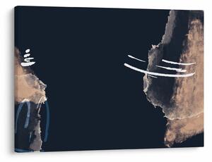 Obraz - Tmavomodrá abstrakcia (70x50 cm)