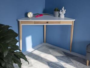 ASHME Rohový stôl 114x85x85cm - modrý
