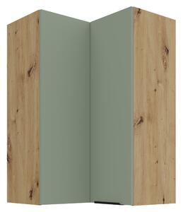 NovýNábytok.sk Horná rohová kuchynská skrinka Arsella 60x60 GN-90 2F (akvamarínová + dub artisan). Vlastná spoľahlivá doprava až k Vám domov. 1160672