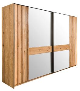 SKRIŇA SO ZRKADLOM, dub, farba duba, 296/214/67 cm Linea Natura - Skrine