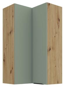 NovýNábytok.sk Horná rohová kuchynská skrinka Arsella 60x60 GN-108 2F (akvamarínová + dub artisan). Vlastná spoľahlivá doprava až k Vám domov. 1160668