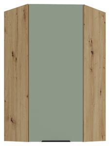 NovýNábytok.sk Horná rohová kuchynská skrinka Arsella 60x60 GN-108 1F (akvamarínová + dub artisan). Vlastná spoľahlivá doprava až k Vám domov. 1160667