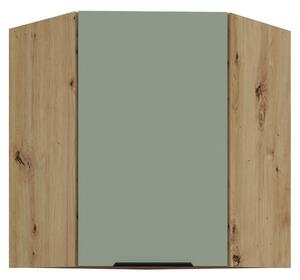NovýNábytok.sk Horná rohová kuchynská skrinka Arsella 60x60 GN-72 1F (akvamarínová + dub artisan). Vlastná spoľahlivá doprava až k Vám domov. 1160669