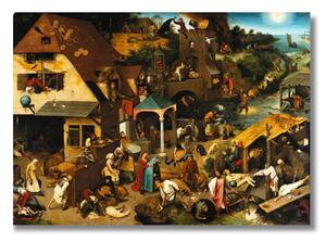 Obraz Pieter Bruegel st. - Holandské príslovia - S (40x30cm) 49€