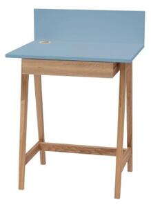 LUKA Ashwood Písací stôl 65x50cm so zásuvkou / modrá