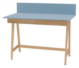 LUKA Ashwood Písací stôl 110x50cm so zásuvkou modrý