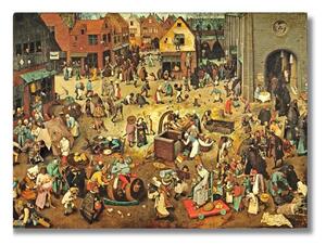 Obraz Pieter Bruegel st. - Boj medzi karnevalom a pôstom - S (40x30cm) 49€
