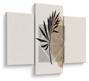 Obraz - Abstrakcia s tropickými listami N⁰1 (90x60 cm)