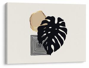 Obraz - Abstrakcia s tropickými listami N⁰2 (70x50 cm)