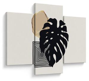 Obraz - Abstrakcia s tropickými listami N⁰2 (90x60 cm)
