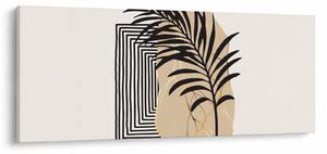 Obraz - Abstrakcia s tropickými listami N⁰3 (120x50 cm)