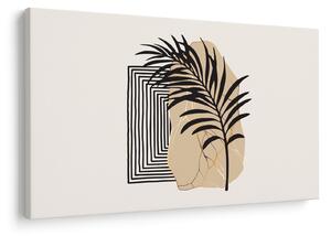 Obraz - Abstrakcia s tropickými listami N⁰3 (90x60 cm)