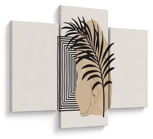 Obraz - Abstrakcia s tropickými listami N⁰3 (90x60 cm)