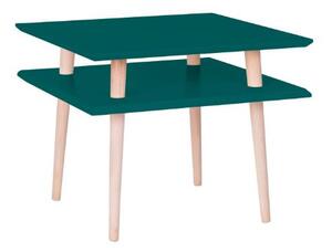 SQUARE Konferenčný stolík 55x55x45cm morská zelená