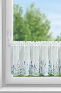 Dekorstudio Záclona MEADOW s lúčnym motívom 150x40cm - biela