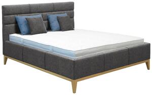 ČALÚNENÁ POSTEĽ, 180/200 cm, drevo, plast, textil, sivá Welnova - Postele