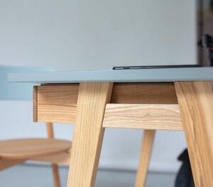 LUKA Ashwood Rohový písací stôl š115 x d85cm modrý Ľavá strana