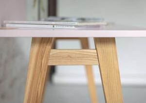 LUKA Ashwood Rohový písací stôl š115cm x d85cm béžový Ľavá strana
