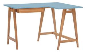 LUKA Rohový stôl š115cm x d85cm modrý Dub pravá strana