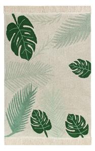 Zeleno-krémový prateľný ručne tkaný bavlnený detský koberec 140x200 cm Tropical Green – Lorena Canals