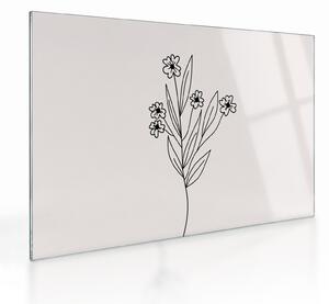 Sklenený obraz - Lúčny kvet N⁰1 (70x50 cm)