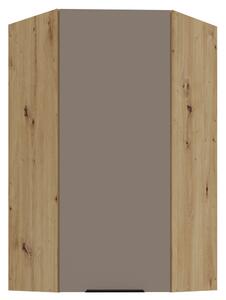 NovýNábytok.sk Horná rohová kuchynská skrinka Finanzas 60x60 GN-108 1F (pieskovosivá + dub artisan). Vlastná spoľahlivá doprava až k Vám domov. 1160908