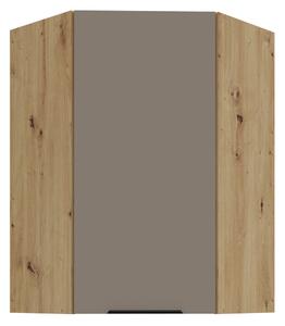 NovýNábytok.sk Horná rohová kuchynská skrinka Finanzas 60x60 GN-90 1F (pieskovosivá + dub artisan). Vlastná spoľahlivá doprava až k Vám domov. 1160912