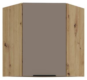 NovýNábytok.sk Horná rohová kuchynská skrinka Finanzas 60x60 GN-72 1F (pieskovosivá + dub artisan). Vlastná spoľahlivá doprava až k Vám domov. 1160910