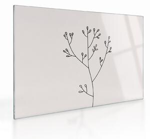 Sklenený obraz - Lúčny kvet N⁰3 (70x50 cm)