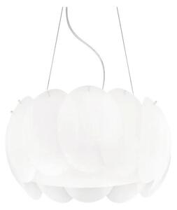 Ideal Lux - Závesné svietidlo OVALINO na lankách 5xE27/60W/230V pr. 44 cm biela