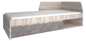 NovýNábytok.sk Jednolôžková posteľ 90 cm Jess new 2 (gaštan nairobi + onyx) (s roštom) (s úl. priestorom). Vlastná spoľahlivá doprava až k Vám domov. 1160966