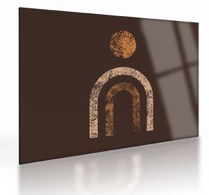 Sklenený obraz - Oranžové oblúky N⁰1 (70x50 cm)