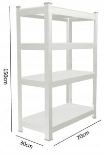 Regál GWI0582 čierny 70x150x30 cm