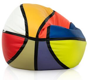 Sedací vak Basketbal ekokoža, viacfarebný