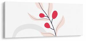 Obraz - Ružová florálna abstrakcia N⁰3 (120x50 cm)