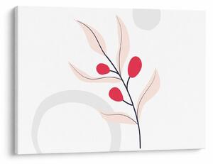 Obraz - Ružová florálna abstrakcia N⁰3 (70x50 cm)