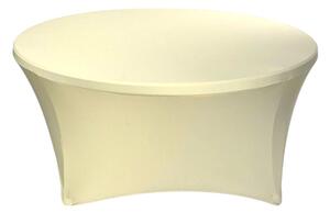 TENTino Elastický obrus STANDARD na okrúhly stôl 122 cm Farba obrusu: KRÉMOVÁ / IVORY