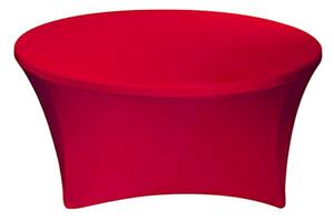 TENTino Elastický obrus STANDARD na okrúhly stôl 122 cm Farba obrusu: ČERVENÁ / RED