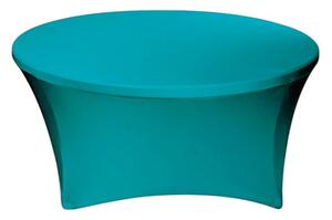 TENTino Elastický obrus STANDARD na okrúhly stôl 122 cm Farba obrusu: TYRKYSOVÁ / TURQUOISE