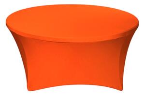 TENTino Elastický obrus STANDARD na okrúhly stôl 122 cm Farba obrusu: ORANŽOVÁ / ORANGE