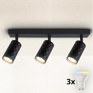 Brilagi - LED RGBW stmievateľné bodové svietidlo SELE DIAMANT 3xGU10/4,8W/230V čierna