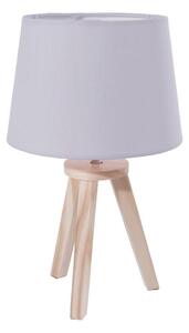 Atmosphera - Stolná lampa TRIPOD 1xE14/40W/230V borovica/sivá