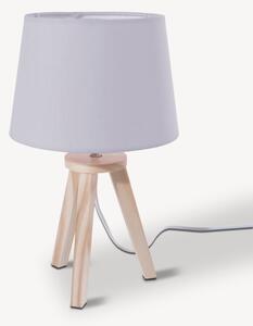 Atmosphera - Stolná lampa TRIPOD 1xE14/40W/230V borovica/sivá