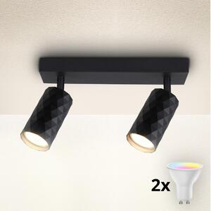 Brilagi - LED RGBW stmievateľné bodové svietidlo SELE DIAMANT 2xGU10/4,8W/230V čierna