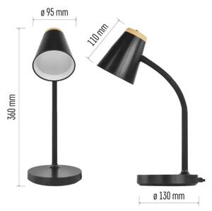 LED stolná lampa TARA LED/4,5W/230V 4000K čierna