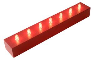 Elektrický drevený svietnik VELAS, červený