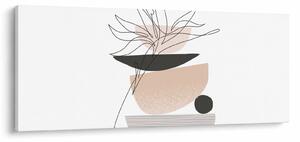 Obraz - Line art kvety N⁰1 (120x50 cm)