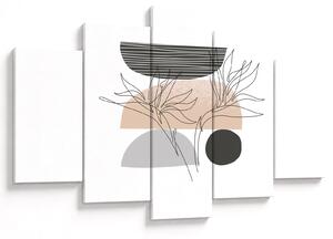 Obraz - Line art kvety N⁰2 (150x105 cm)